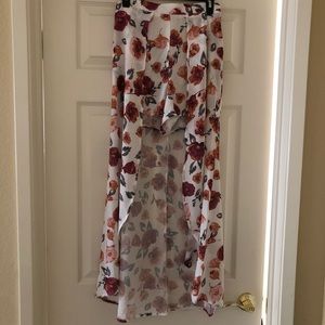 Floral Maxi Romper Skirt